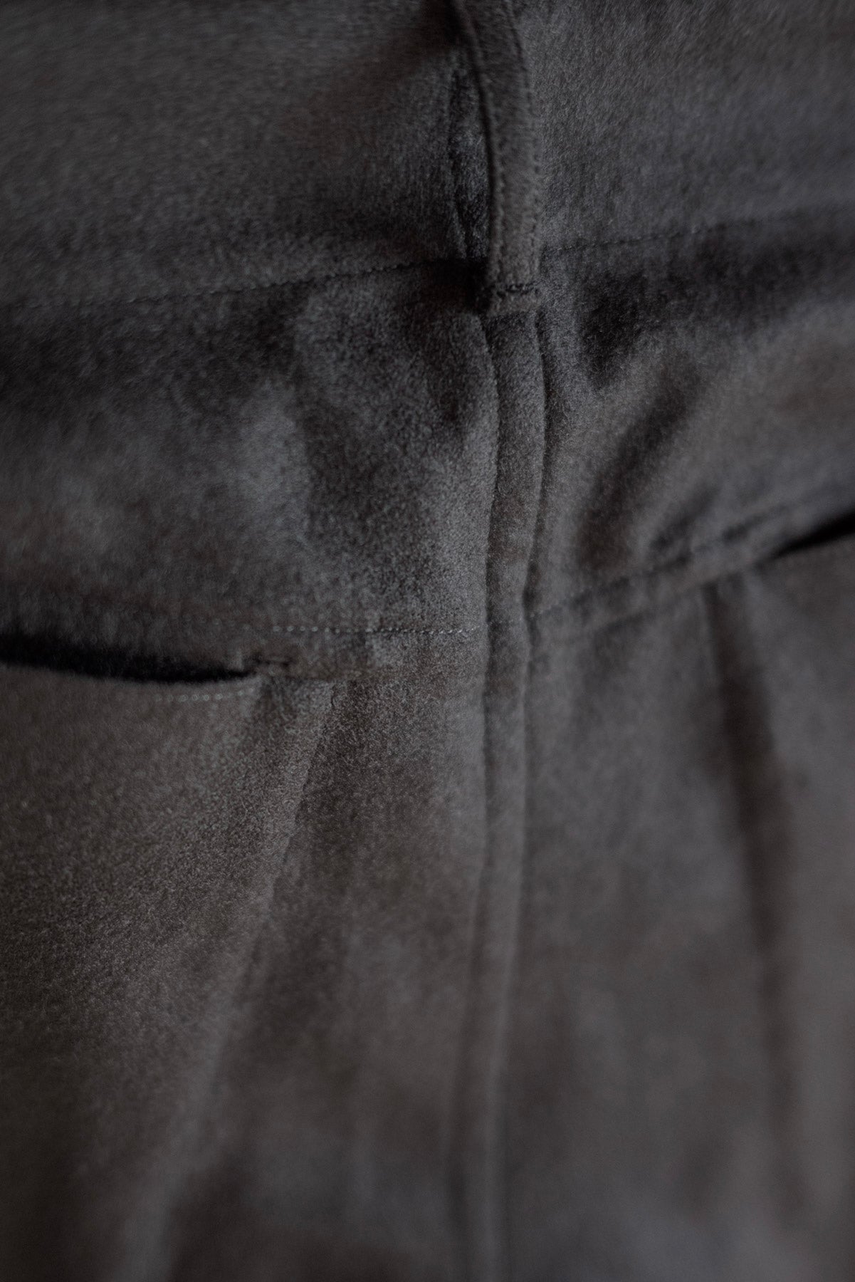 PANTALON LARGE UNKRUID EN LODEN FIN NOIR