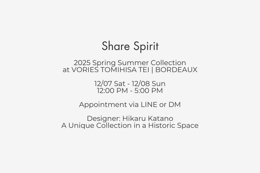 SHARE SPIRIT 2025 Spring Summer Collection