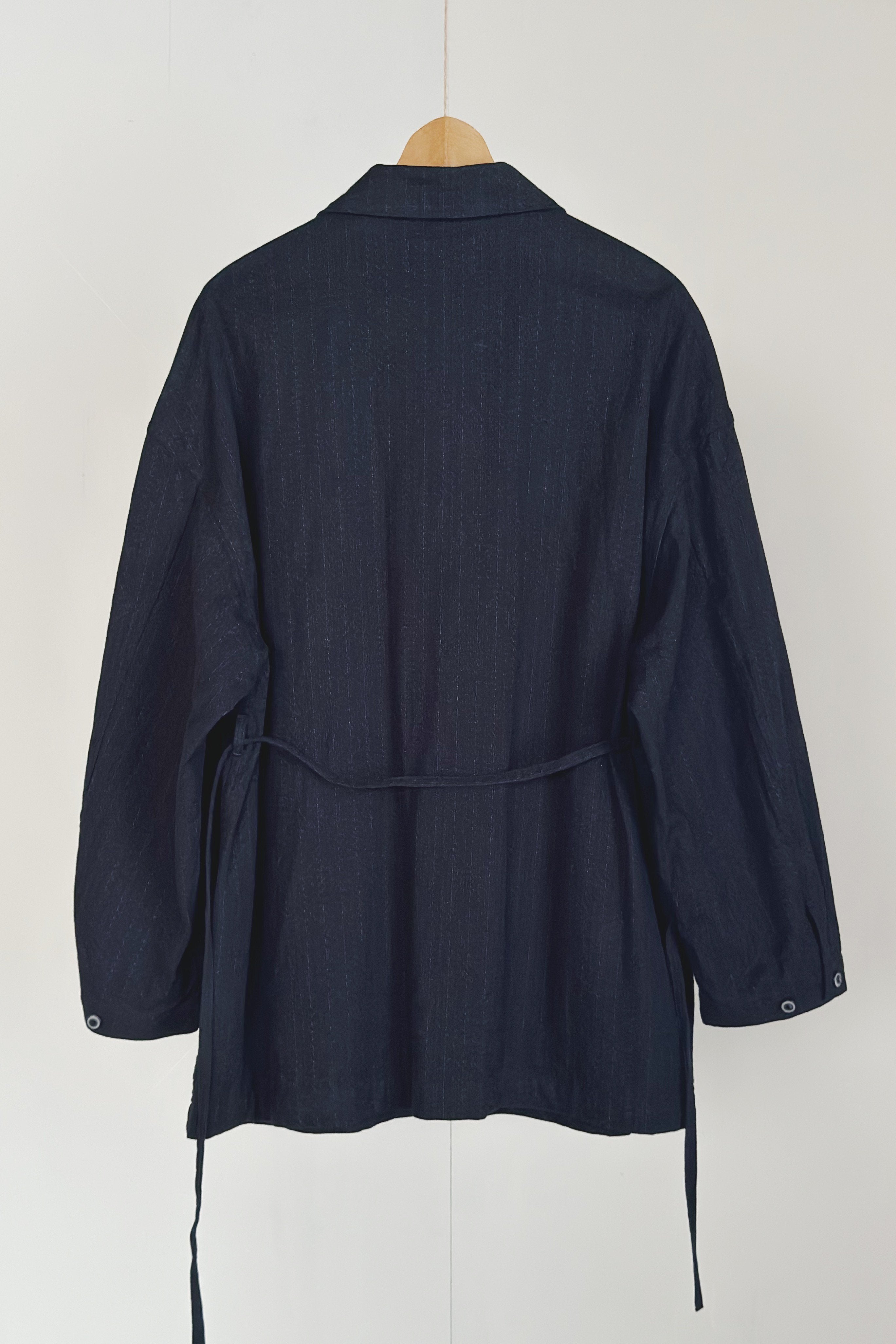 YOKO SAKAMOTO - WORK HAORI - BLACK – BORDEAUX