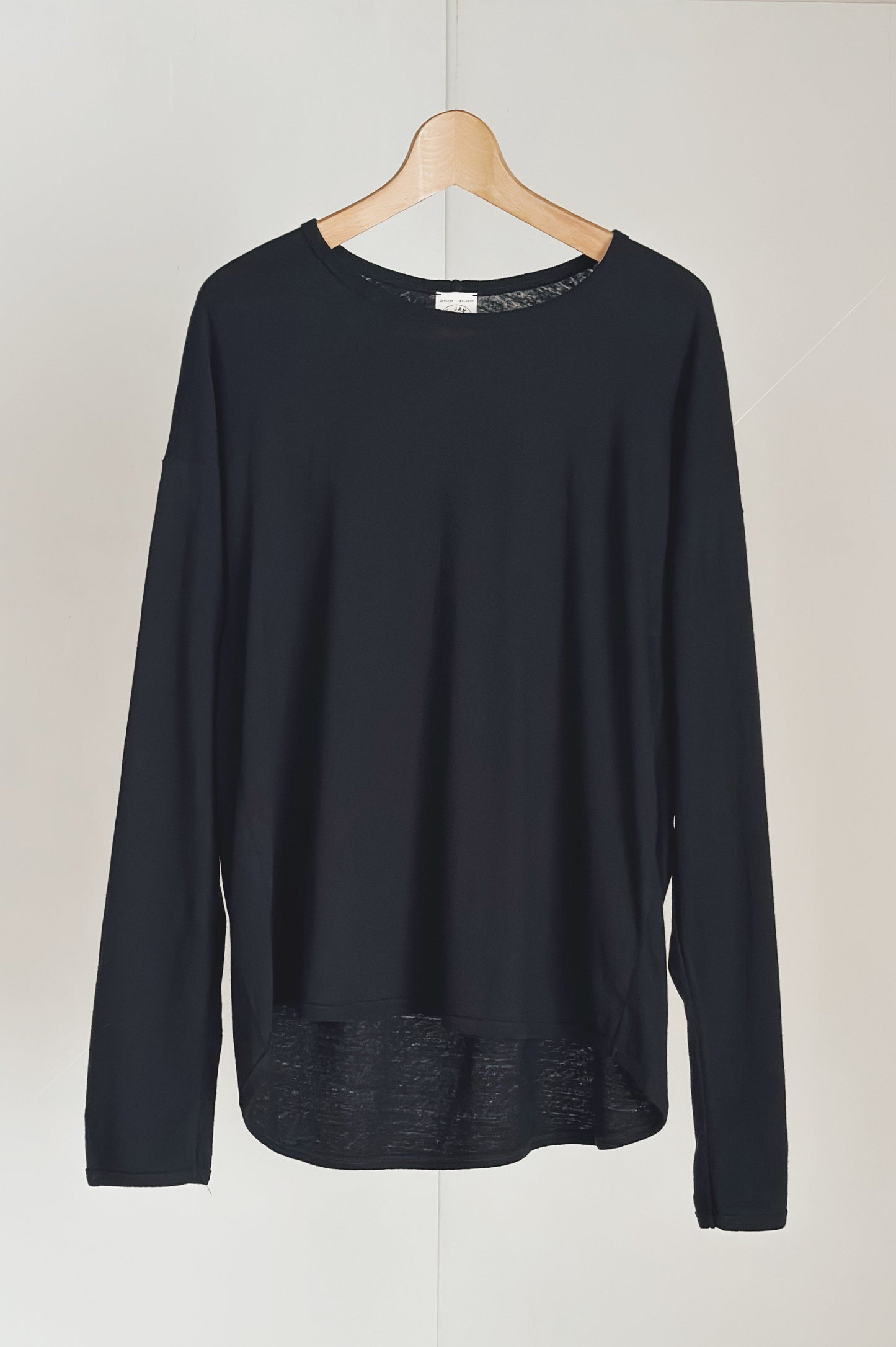 TEE#82 - COTTON LINEN JERSEY BLACK - JAN-JAN VAN ESSCHE