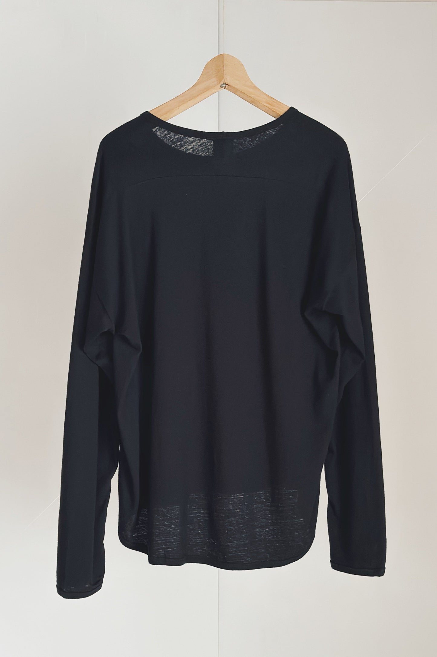 TEE#82 - COTTON LINEN JERSEY BLACK - JAN-JAN VAN ESSCHE