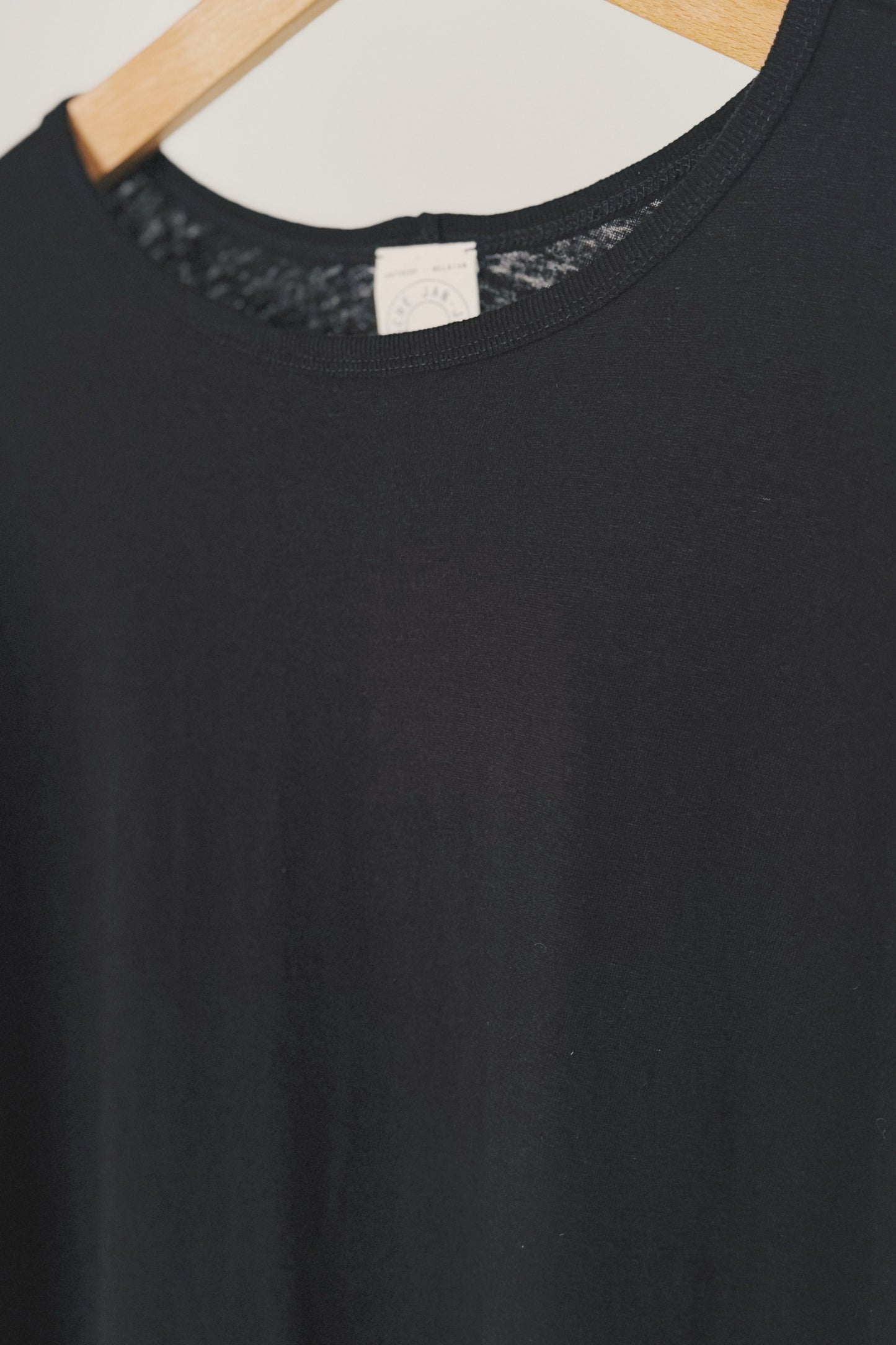 TEE#80 - COTTON LINEN JERSEY BLACK - JAN JAN VAN ESSCHE