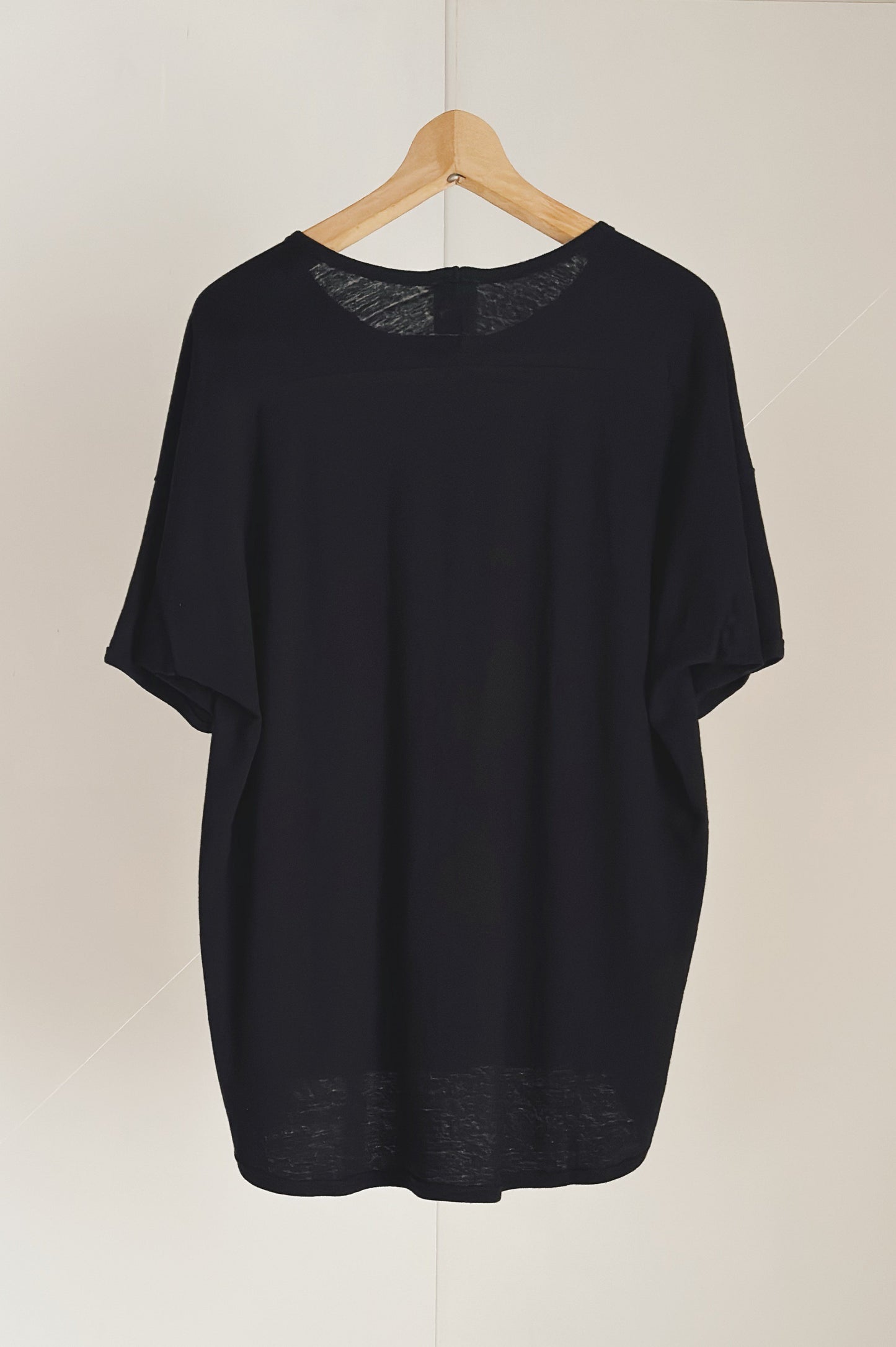 TEE#80 - COTTON LINEN JERSEY BLACK - JAN JAN VAN ESSCHE