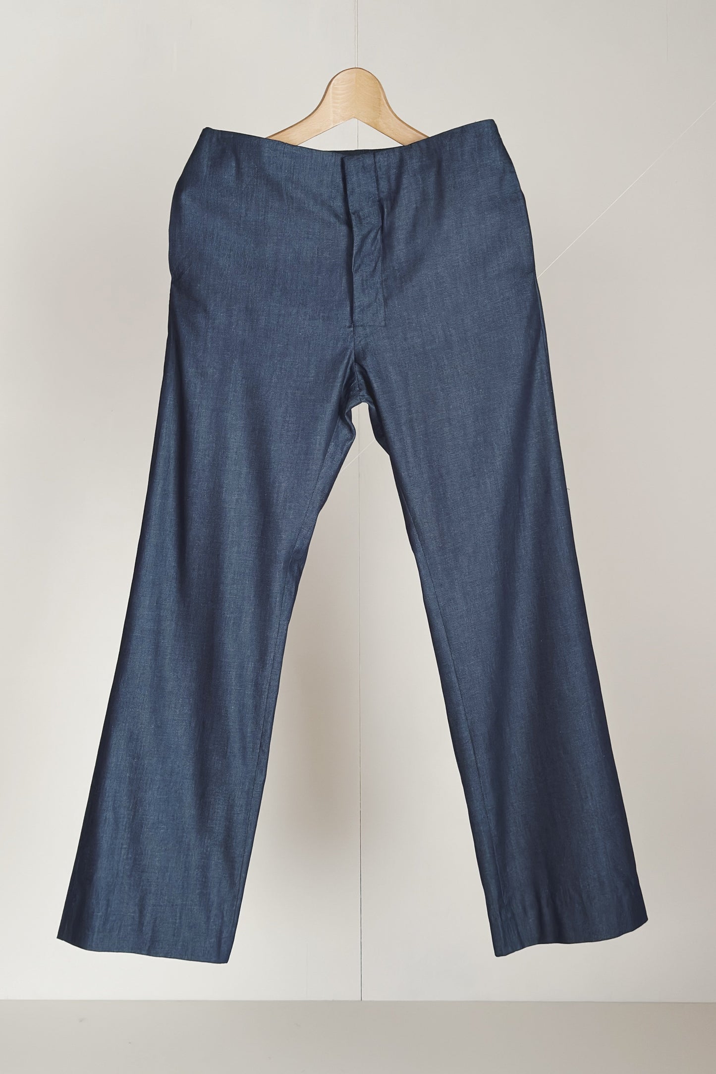 TAILORED TROUSERS - BLUE DENIM - GABRIELA COLL GARMENTS