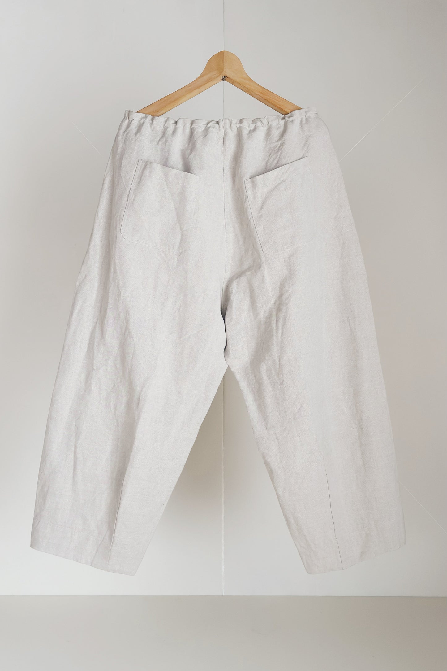 CLOUDY SHAPED TROUSERS - NATURAL FARMERS CLOTH - UNKRUID