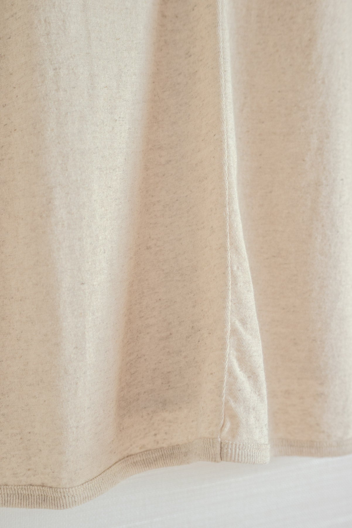 JAN-JAN VAN ESSCHE LOOSE FIT TANK TOP COTTON LINEN JERSEY NATURAL BROWN