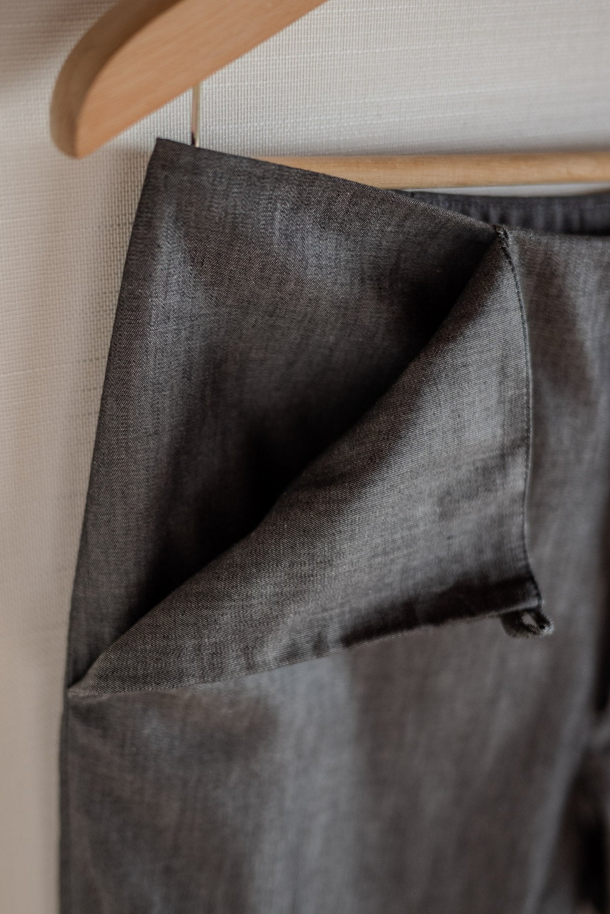 TAILORED TROUSERS BLACK DENIM GABRIELA COLL GARMENTS