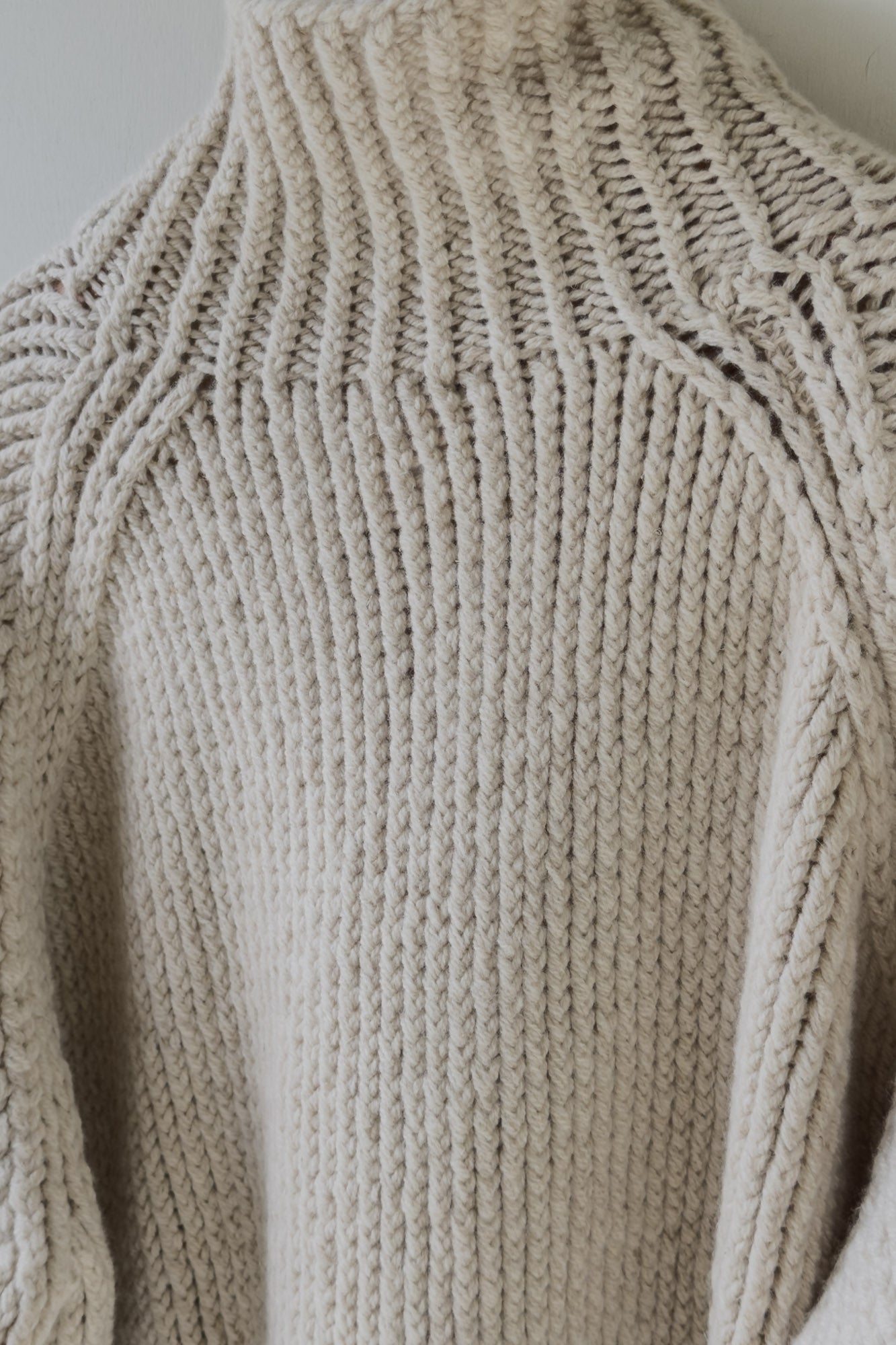 JAN-JAN VAN ESSCHE HAND KNITTED TURTLE NECK SWEATER LALIN NATURAL