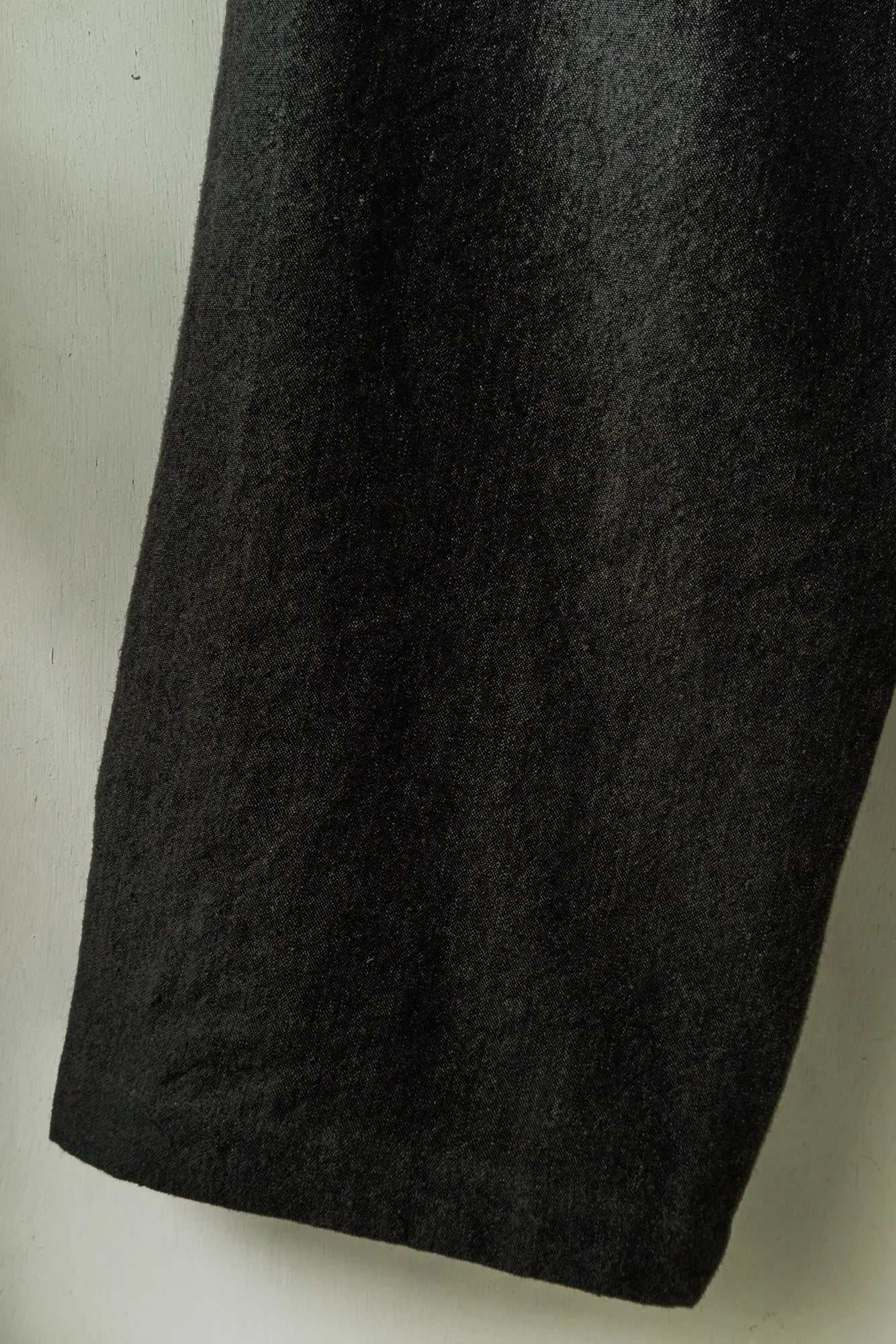 JAN-JAN VAN ESSCHE OVERSIZED 6 POCKET DENIM TROUSERS WOOL LINEN CANVAS BLACK MELE