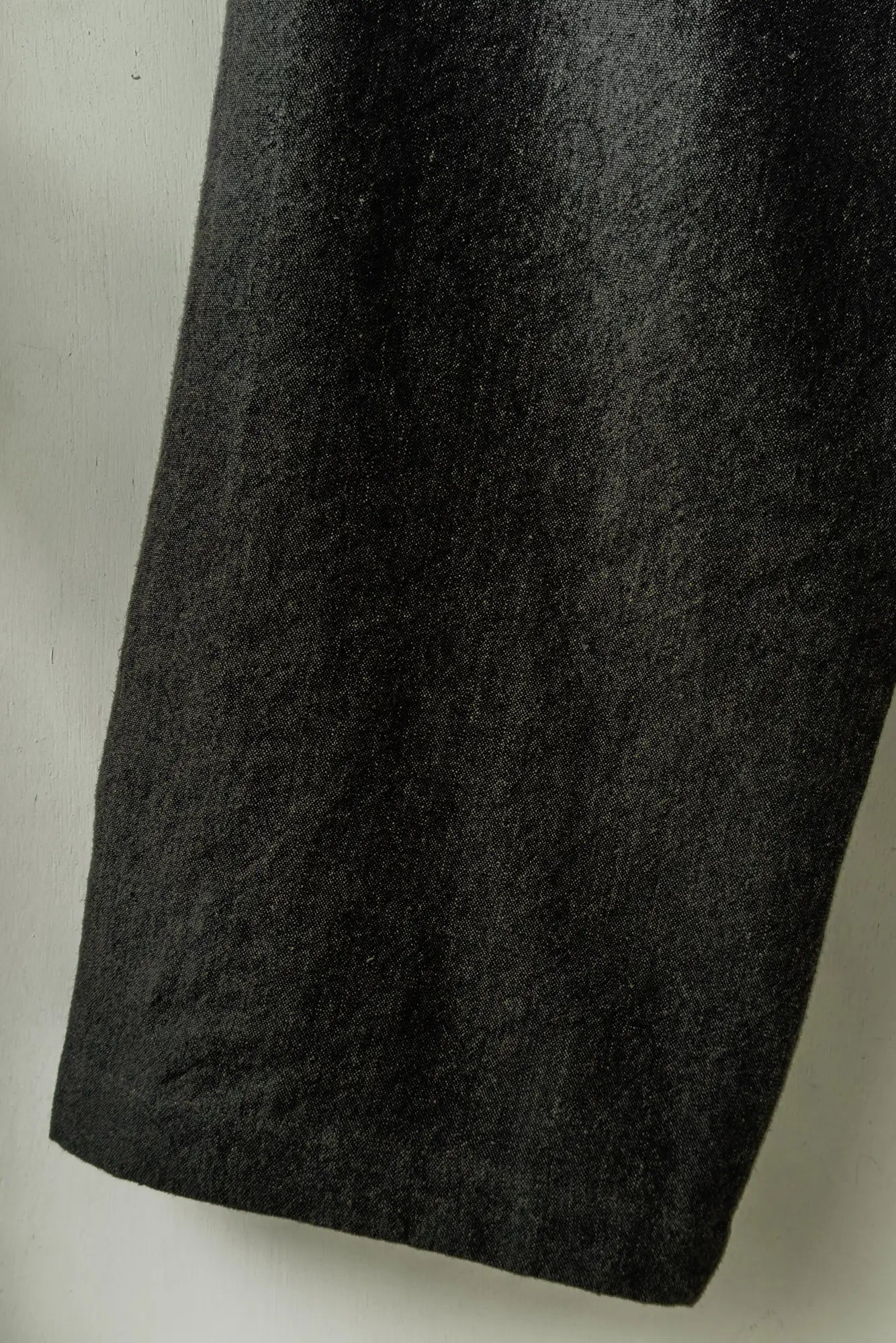 JAN-JAN VAN ESSCHE OVERSIZED 6 POCKET DENIM TROUSERS WOOL LINEN CANVAS BLACK MELE