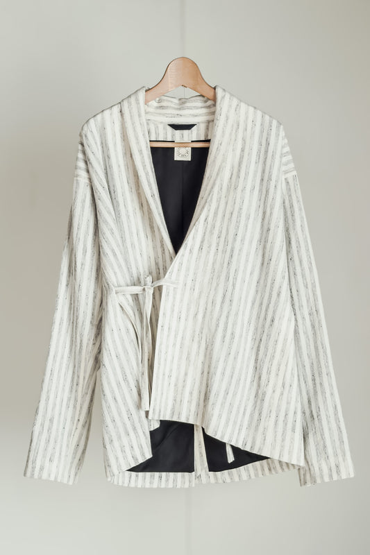 JACKET#48 - BONE STRIPED - JAN JAN VAN ESSCHE