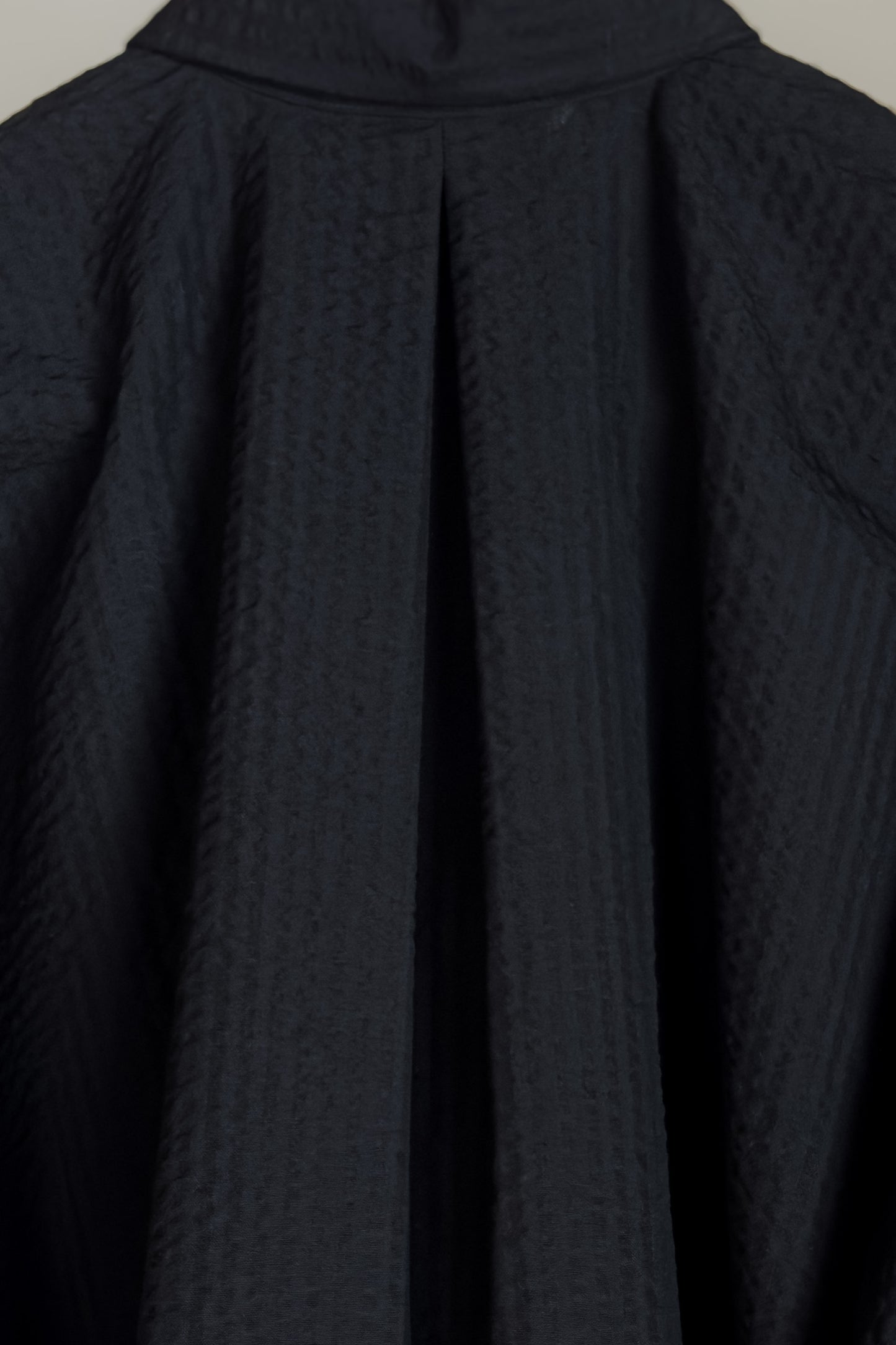 SHIRT#73 - BLACK STRUCTURED STRIPE WOOL - JAN JAN VAN ESSCHE