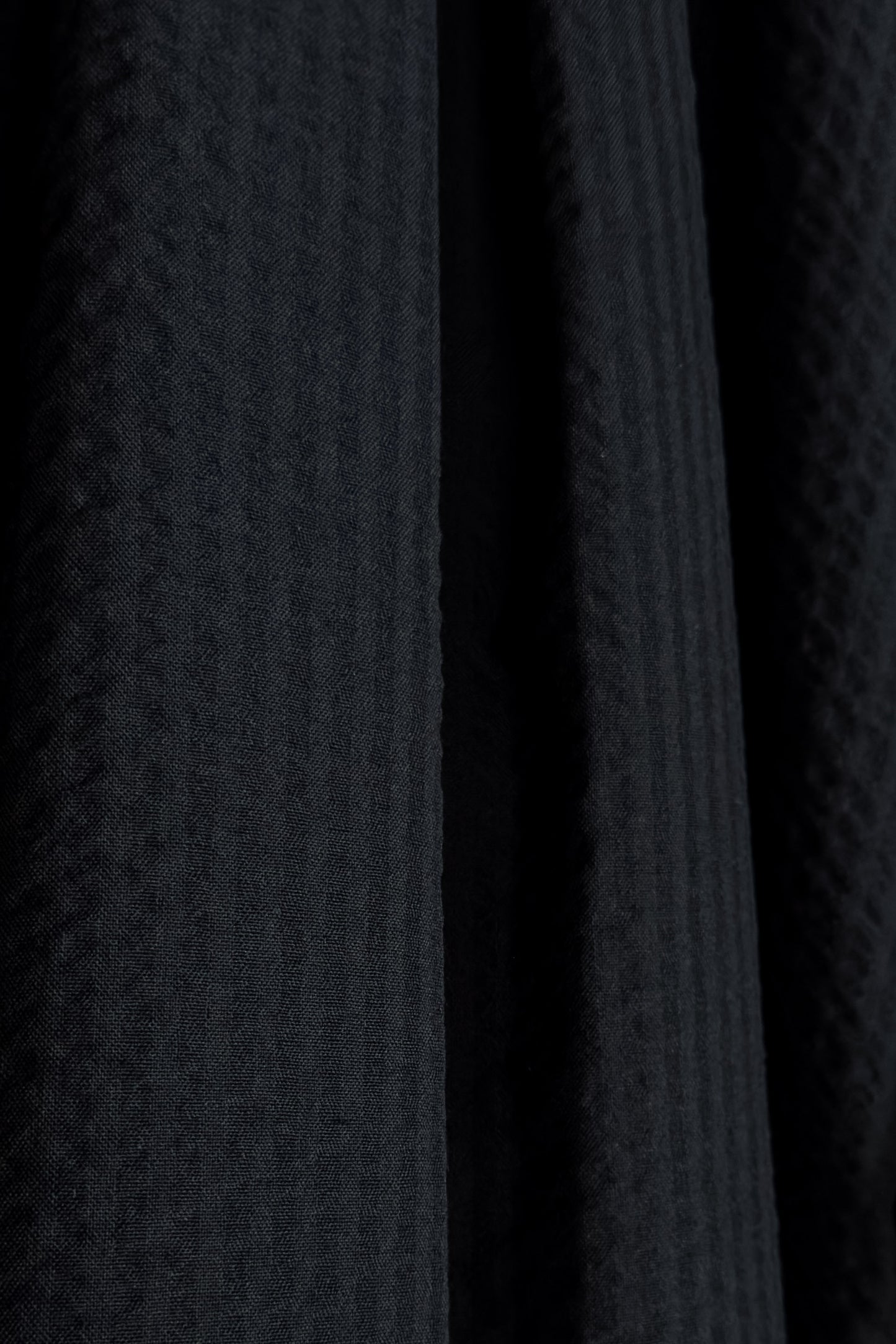 SHIRT#73 - BLACK STRUCTURED STRIPE WOOL - JAN JAN VAN ESSCHE