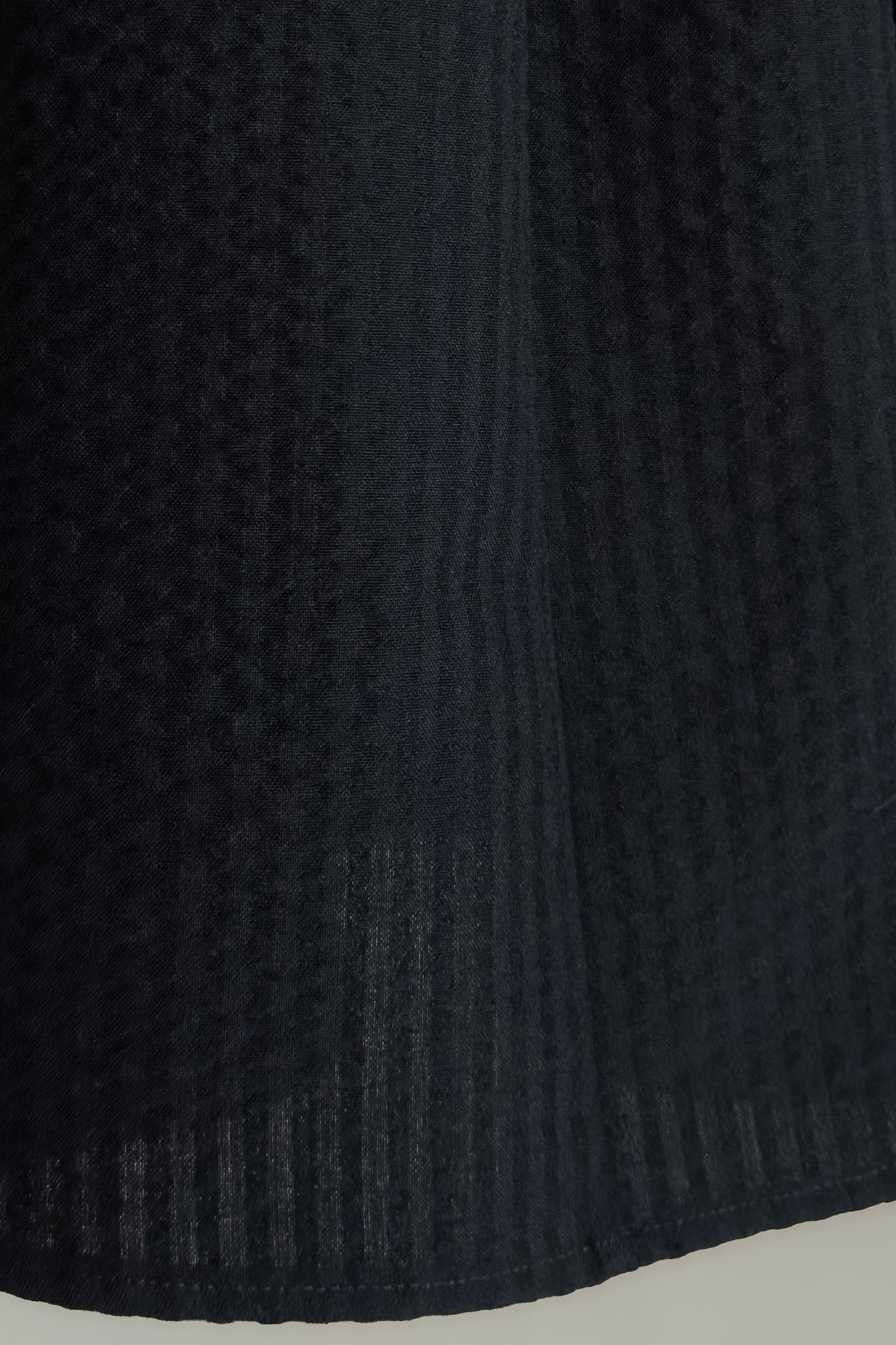 SHIRT#73 - BLACK STRUCTURED STRIPE WOOL - JAN JAN VAN ESSCHE