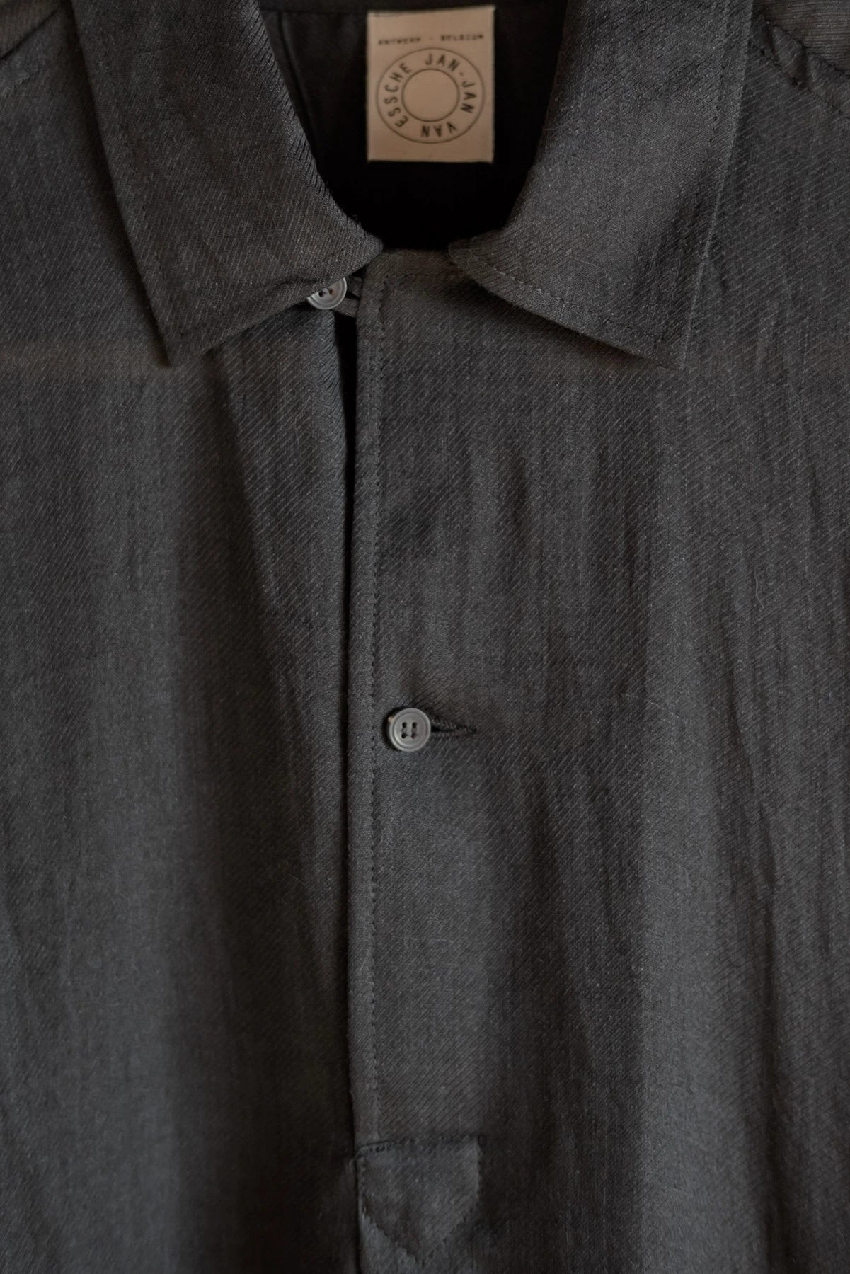 JAN-JAN VAN ESSCHE LONG TUNIC FINE CAVALRY TWILL BLACK
