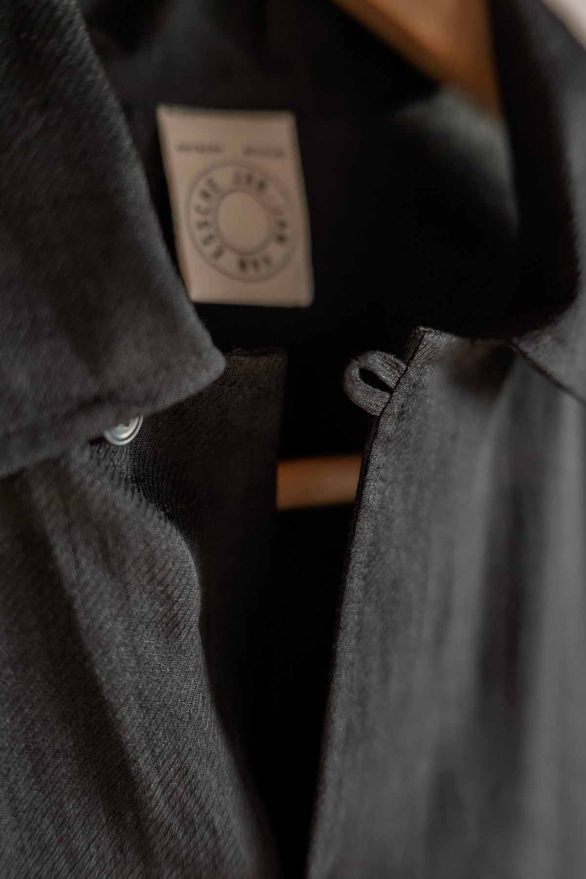 JAN-JAN VAN ESSCHE LONG TUNIC FINE CAVALRY TWILL BLACK