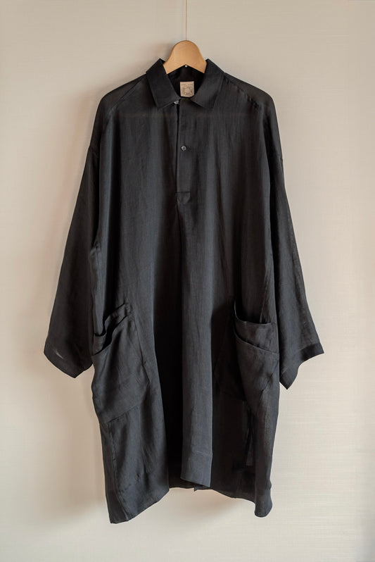 JAN-JAN VAN ESSCHE LONG TUNIC FINE CAVALRY TWILL BLACK