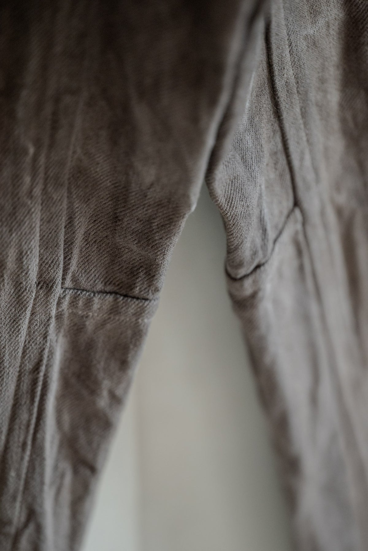 JAN-JAN VAN ESSCHE SOIL Trousers #90 in kakishibu and iron-dyed hemp cotton bamboo twill