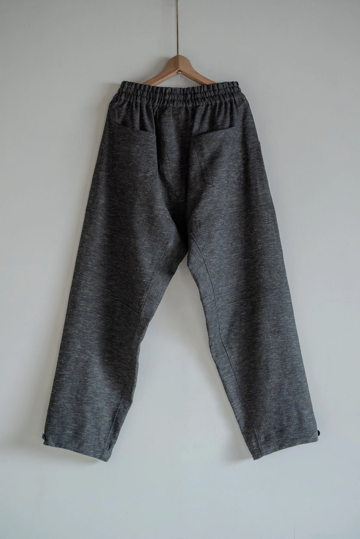JAN-JAN VAN ESSCHE SOIL Trousers #94 in hemp silk cotton weft stripes — Noise back