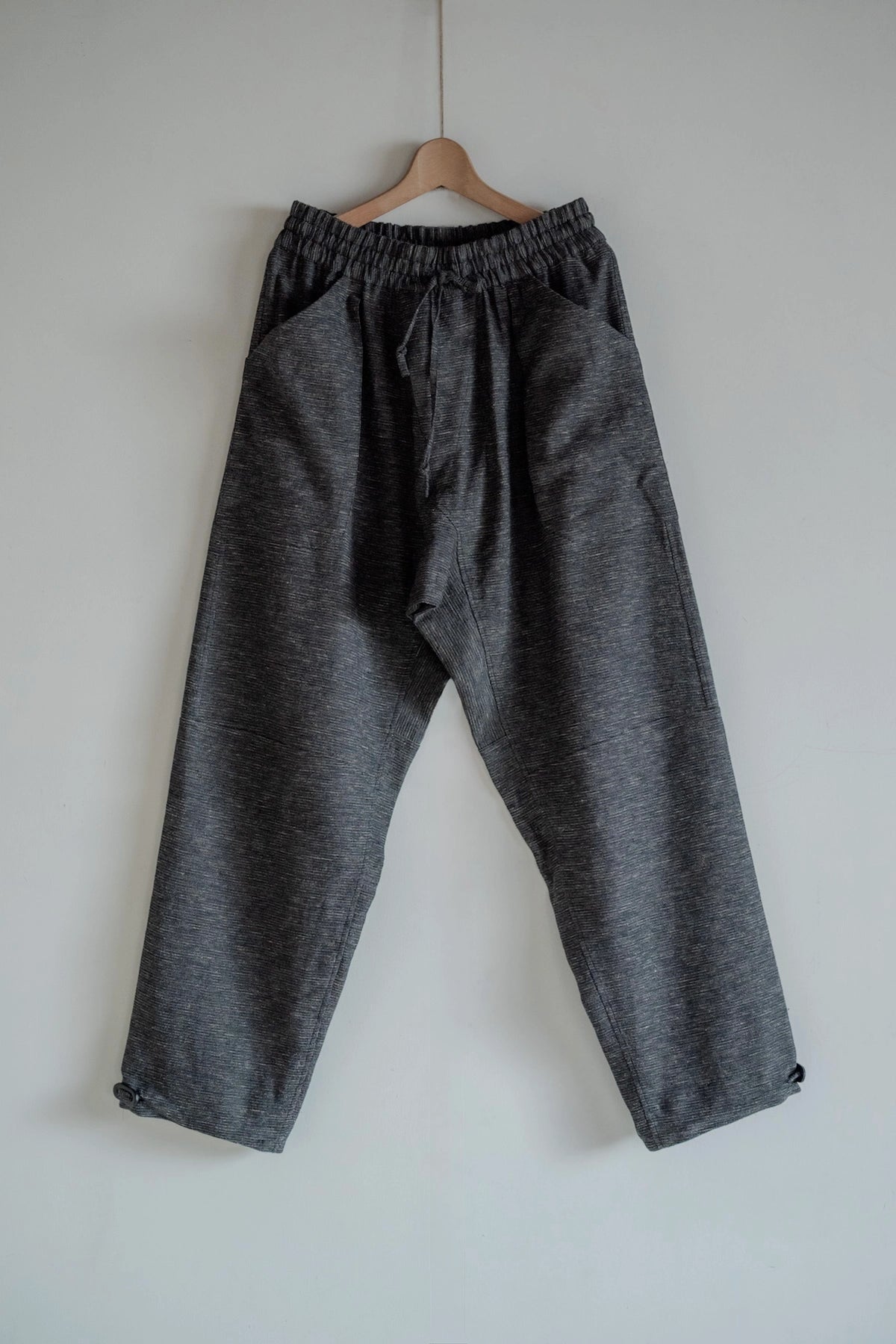 JAN-JAN VAN ESSCHE SOIL Trousers #94 in hemp silk cotton weft stripes — Noise