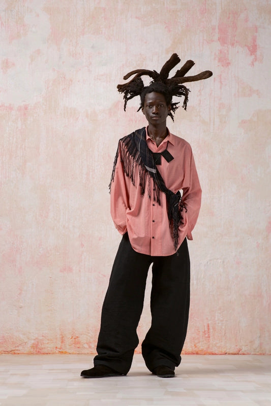 JAN-JAN VAN ESSCHE Loose Dress Shirt Madder Pink