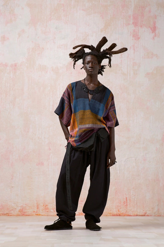 JAN-JAN VAN ESSCHE Triple Pleated Loose Trousers Black