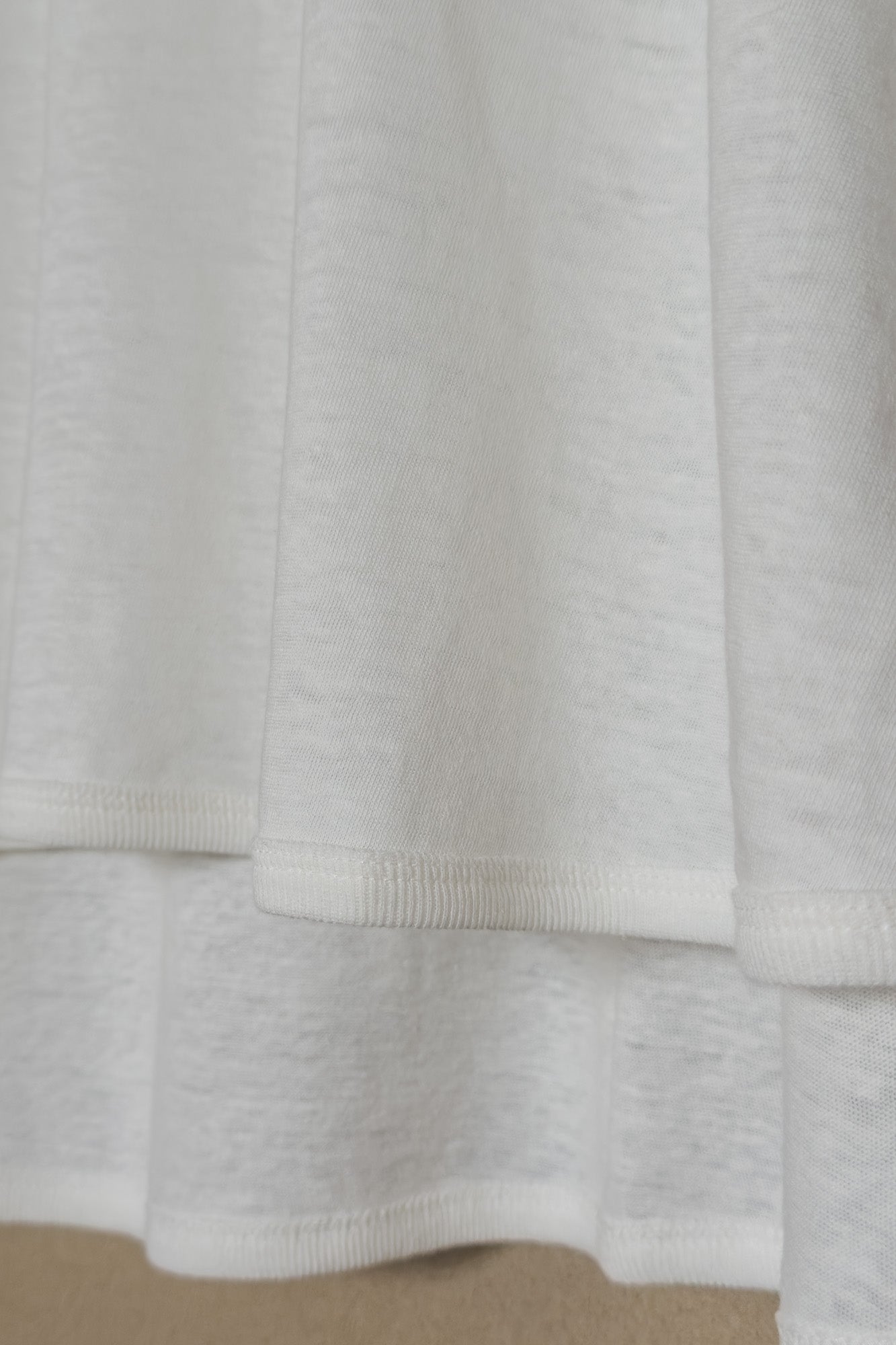 JAN-JAN VAN ESSCHE SHORT SLEEVE CREW NECK TEE ORGANIC COTTON LINEN OFF WHITE