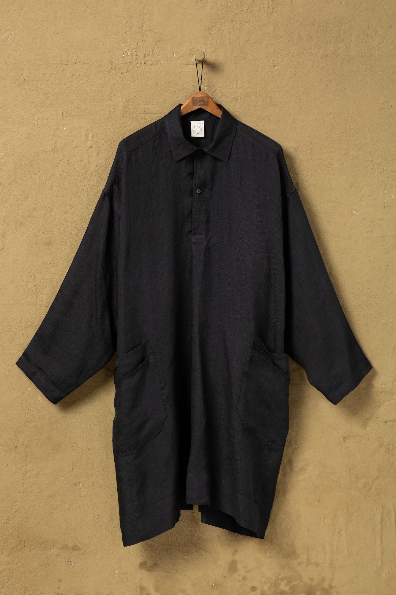 JAN-JAN VAN ESSCHE LONG TUNIC FINE CAVALRY TWILL BLACK