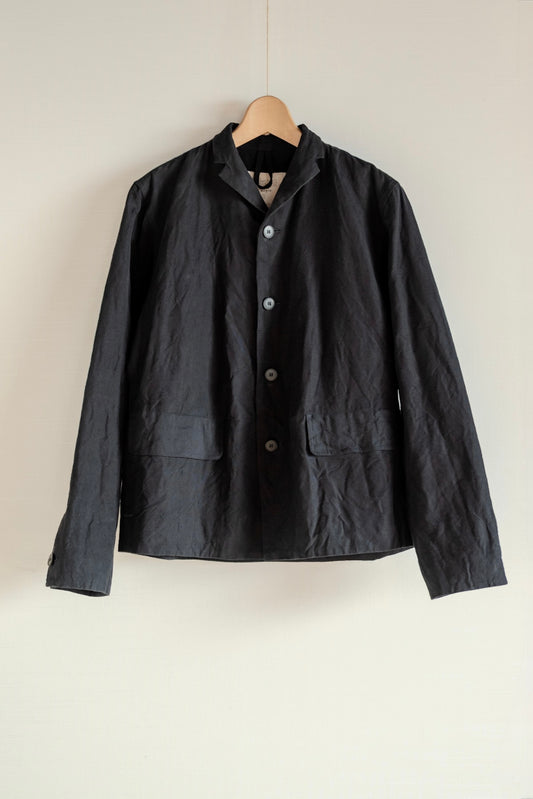 BLAZER BAGGY UNKRUID EN TISSU DE COSTUME FRANÇAIS NOIR